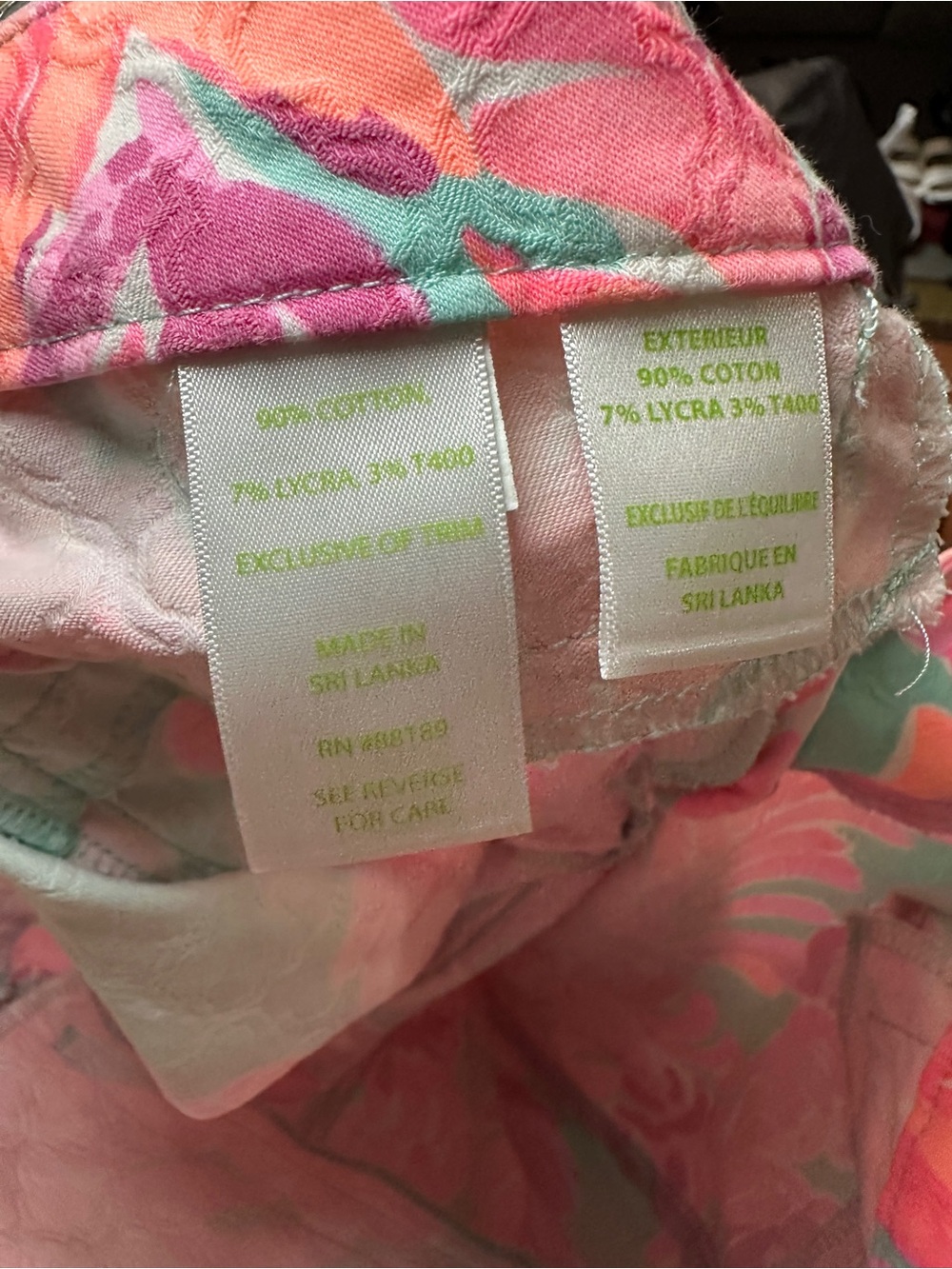 Lilly Pulitzer Poolside Blue Love Birds Kelly Pant - Picture 5 of 5